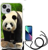 TPU Siliconen Hoesje Geschikt voor iPhone 14 GSM Hoesje met doorzichtige rand Panda