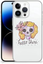 Siliconen Hoesje Geschikt voor iPhone 14 Pro Max GSM Hoesje Boho Skull