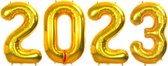 Folie Ballon Cijfer 2023 Oud En Nieuw Versiering Nieuw Jaar Feest Artikelen Happy New Year Decoratie Goud - XL Formaat