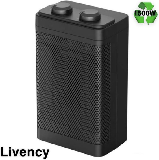 Livency elektrische kachel compacte keramische kachel 3 standen 5, 750 en 1500... bol