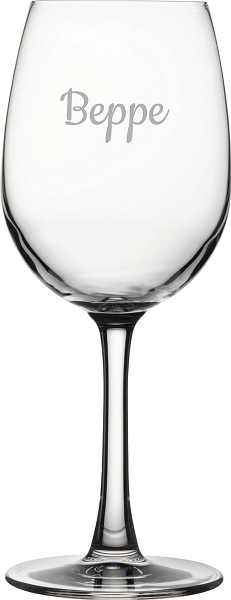 Gegraveerde witte wijnglas 36cl Beppe