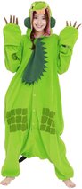 Groene Leguaan Onesie Premium Verkleedkleding - Volwassenen & Kinderen - Onesize (155-180 cm)