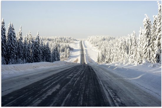 WallClassics - Poster (Matte) - Driving Home For Christmas - 60x40 cm Photo sur Papier Poster avec un aspect Mat