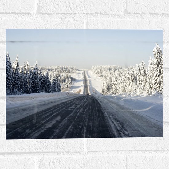 WallClassics - Muursticker - Driving Home For Christmas - 40x30 cm Foto op Muursticker