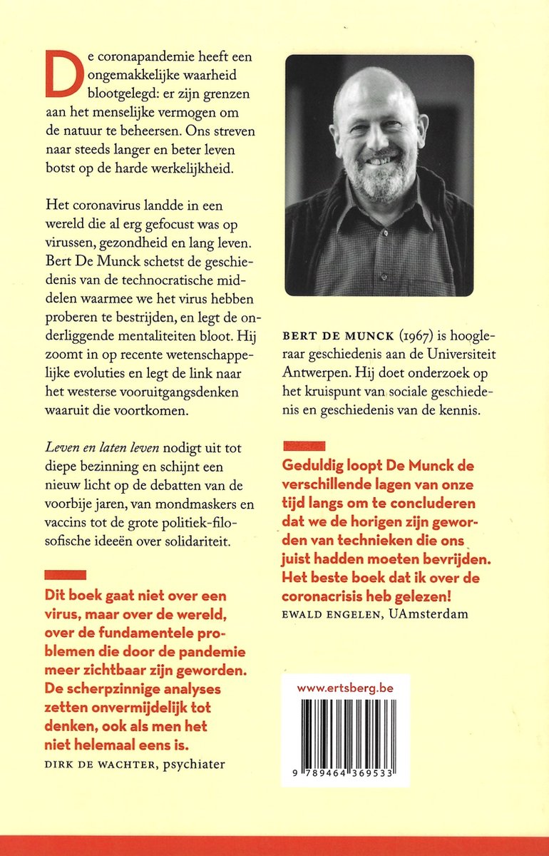 Leven en laten leven - back cover