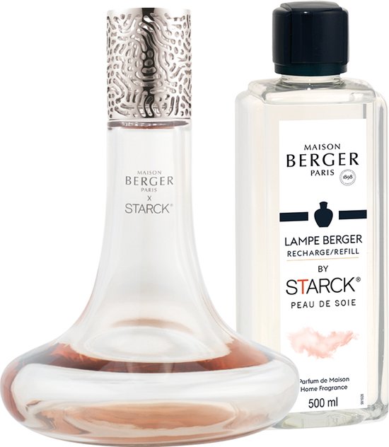 Lampe Berger Giftset Starck Rose + Peau de Soie 500 ml - Geurlamp - Huisparfum - Geurbrander
