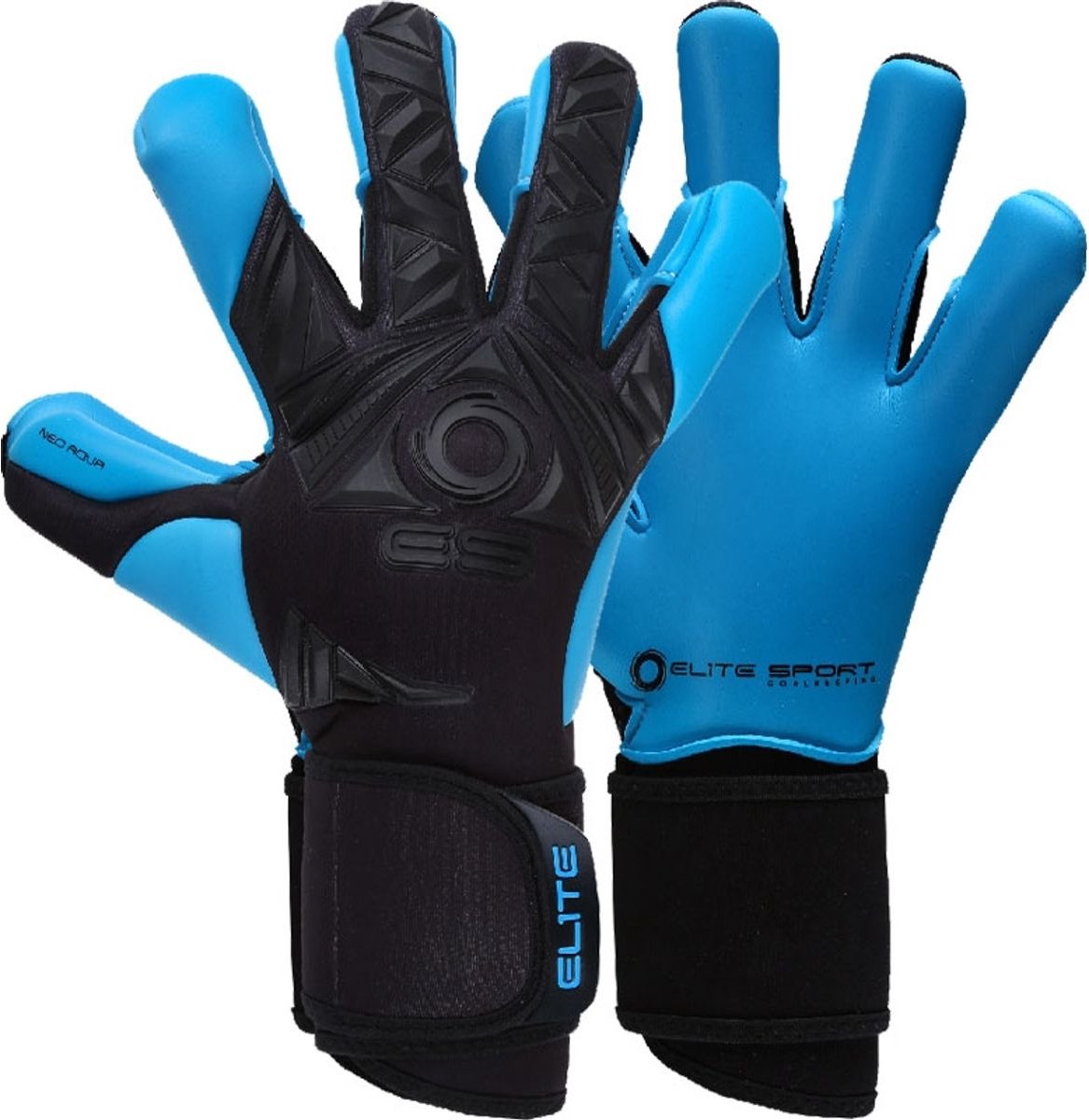 Elite Sport Neo Aqua Keepershandschoenen - Zwart / Aqua | Maat: 10