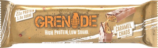 Grenade - High Protein, Low sugar - Protein bar - Caramel Chaos - 22g eiwit - 12 x 60g - Eiwitreep - Diverse smaken — afbeelding 5