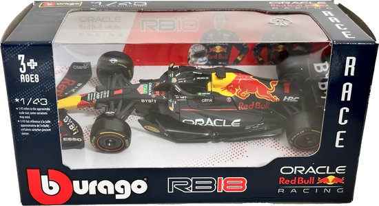 uitgehongerd Konijn stilte Bburago Red Bull F1 RB18 #1 Max Verstappen Formule 1 modelauto schaalmodel  1:43... | bol.com