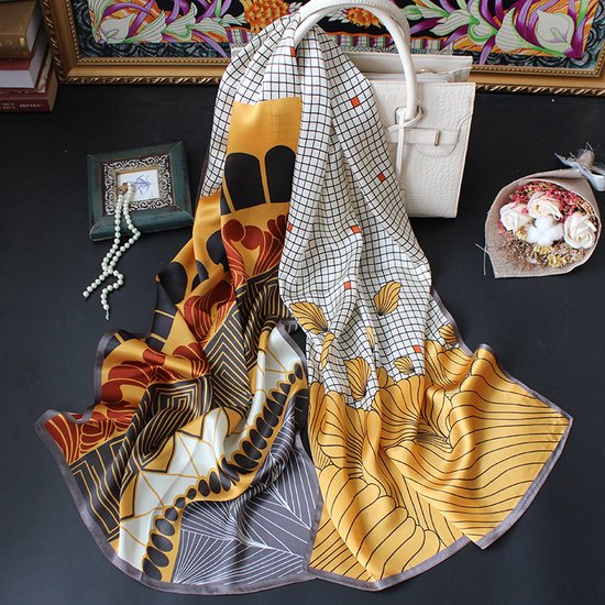 Écharpe longue en soie de Luxe pour emballage cadeau femme