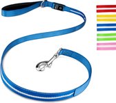 Premium hondenriem blauw met licht - Hondenriem 1.2 meter - Halsband - Hondenharnas - Honden - Geschikt voor alle halsbanden