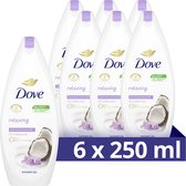 Bol.com Dove Kokosmelk & Jasmijnblaadjes Relaxing Douchegel - Voordeelverpakking - 6 x 250 ml aanbieding