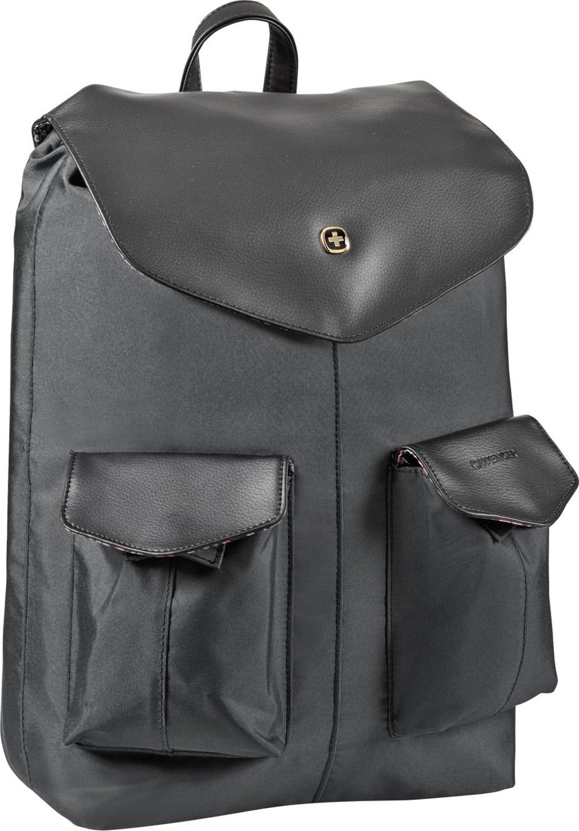 WENGER Rugzak met laptopvak MarieJo 14" Laptop Convertible Sling / Backpack 14L Black / Floral Zwart