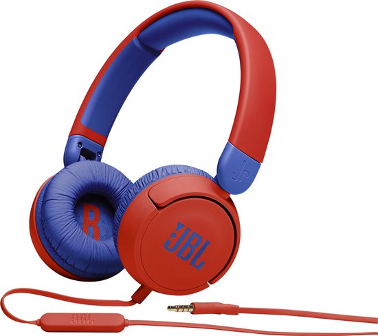 JBL JR310 Kids - Bedrade on-ear koptelefoon - Blauw/Rood | bol