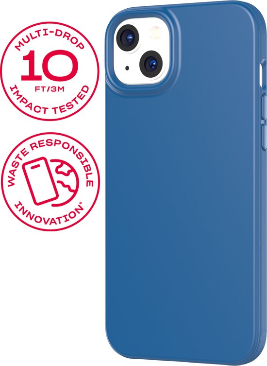 Tech21 Evo Lite - iPhone 14 Plus hoesje - Schokbestendig flexibel telefoonhoesje - Blauw - 3 meter valbestendig