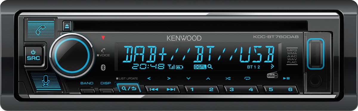 Kenwood KDC-BT760DAB - 1 DIN autoradio - multicolor