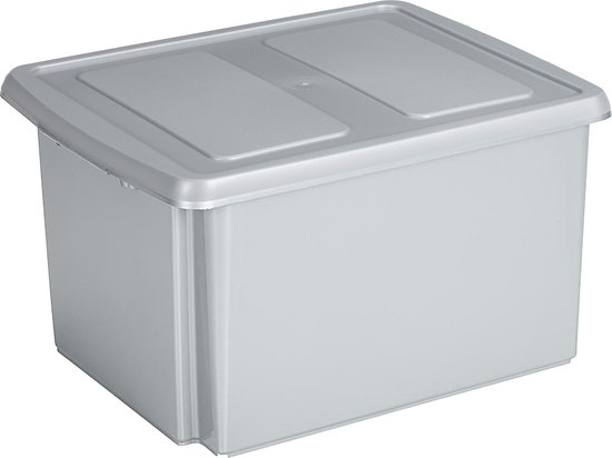 Keeeper Eurobox XL – Robuste Aufbewahrungsbox Aus Kunststoff, 43x35x24 Cm, 28 Liter, Eco Graphit