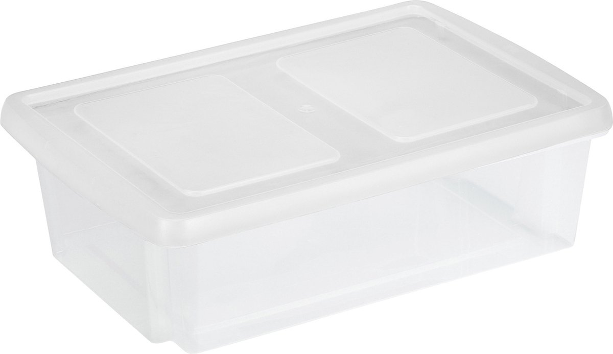 Sunware opslagbox 30 liter transparant 59 x 39 x 17 cm met afsluitbare deksel