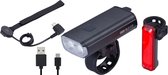 BBB Vélo Vélo Lumière Set StrikeDuo 1600 + Signal + Télécommande USB Rechargeable 1600 Lumen BLS-175
