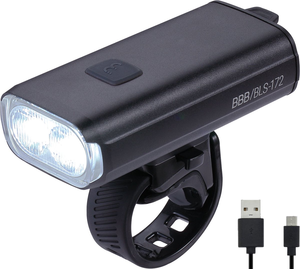 BBB Cycling StrikeDuo 1600 Koplamp Fiets - Fietsverlichting USB Oplaadbaar Voorlicht - Racefiets Verlichting - 1600 Lumen - Waterdicht - Lange Accuduur - BLS-172