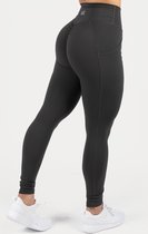 XXL Nutrition - Remotion Legging - Sportlegging Dames, Fitness Leggings met Scrunch Bum & High Waist - 100% Squat Proof - Met Zakken - 75% Polyester, 25% Spandex - Dark Grey - Maat XS