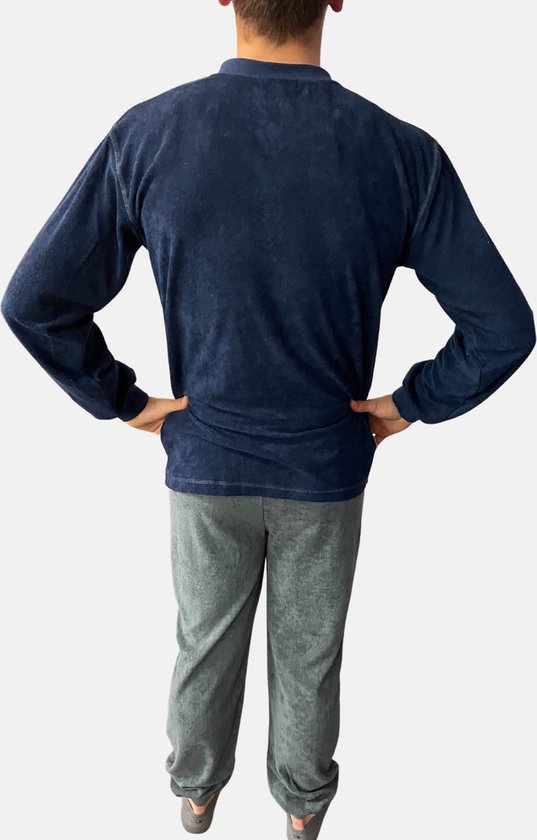 Outfitter Cocodream Heren Pyjama Viking Badstof Isignia Blue XXL Bol outfitter-cocodream-heren-pyjama-viking-badstof-isignia-blue-xxl-bol