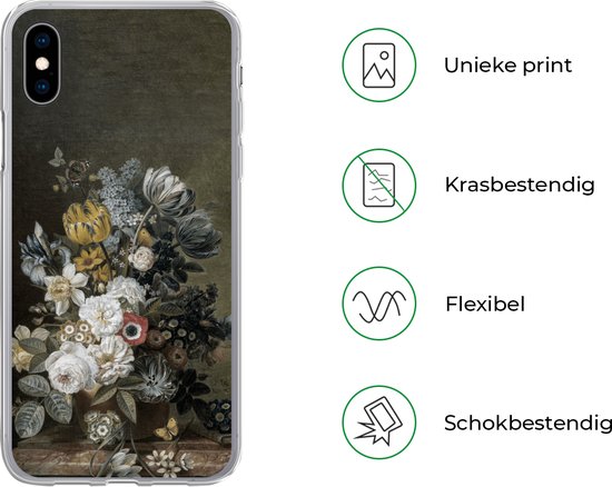 Coque iPhone Xs - Nature Morte avec Fleurs - Maîtres Anciens - Peinture - Coque de Téléphone en Siliconen