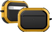 Mobigear Hoesje geschikt voor Apple AirPods Pro 2 Shockproof Hardcase Hoesje | Mobigear Slim Armor - Geel