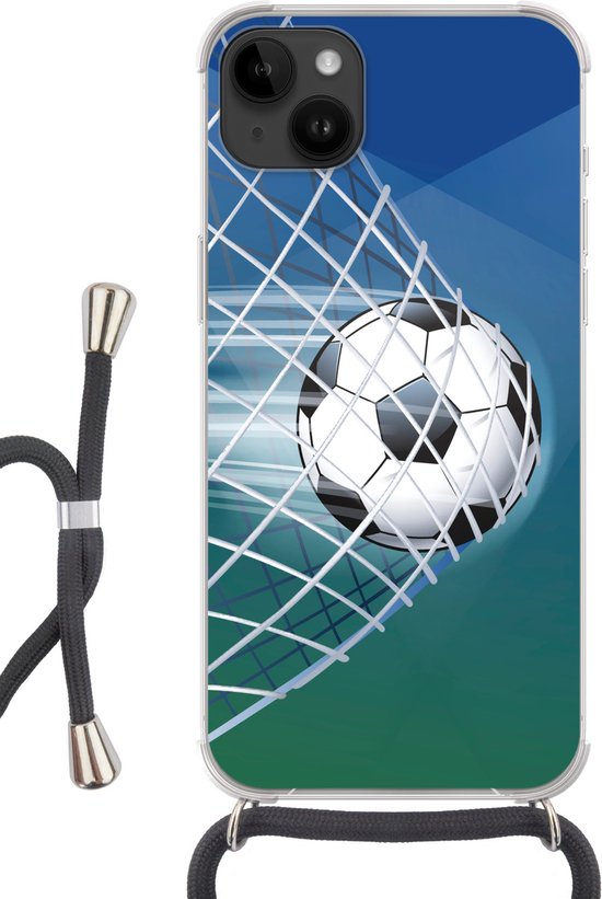 Apple iPhone 14 Plus - Étui à bandoulière - Une illustration d'un ballon de  football... | bol.com