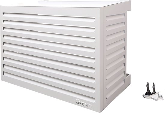 Foto: Qventi airco omkasting buitenunit warmtepomp ombouw 115 x 85 x 57 5 cm wit 5 jaar garantie