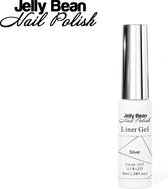 Jelly Bean Nail Polish gel liner Zilver - nail art line gel Silver - UV gellak liner 8ml