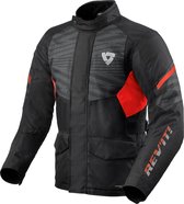 REV'IT! Jacket Duke H2O Black Red XL - Maat - Jas