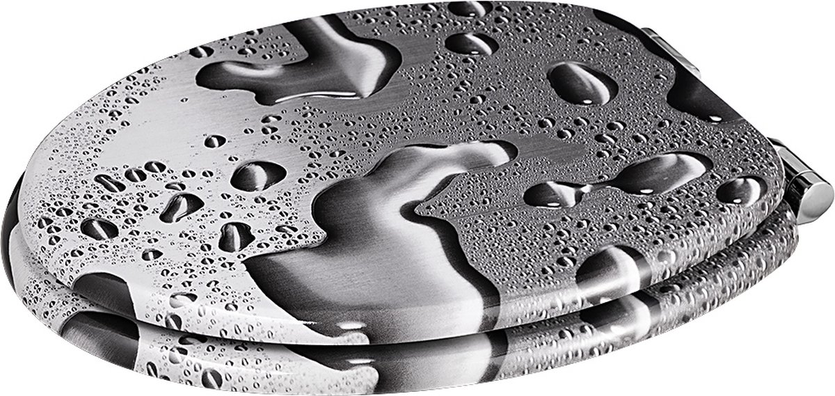 Toiletbril Waterdruppels – Sotf Close Antibacterieel – MDF 150kg