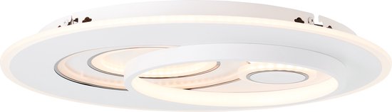 Brilliant LED plafondlamp Furtado 50cm wit/zwart, metaal/kunststof, 1x 47 W LED geïntegreerd, (lichtstroom: 6400lm, lichtkleur: 3000-6500K)