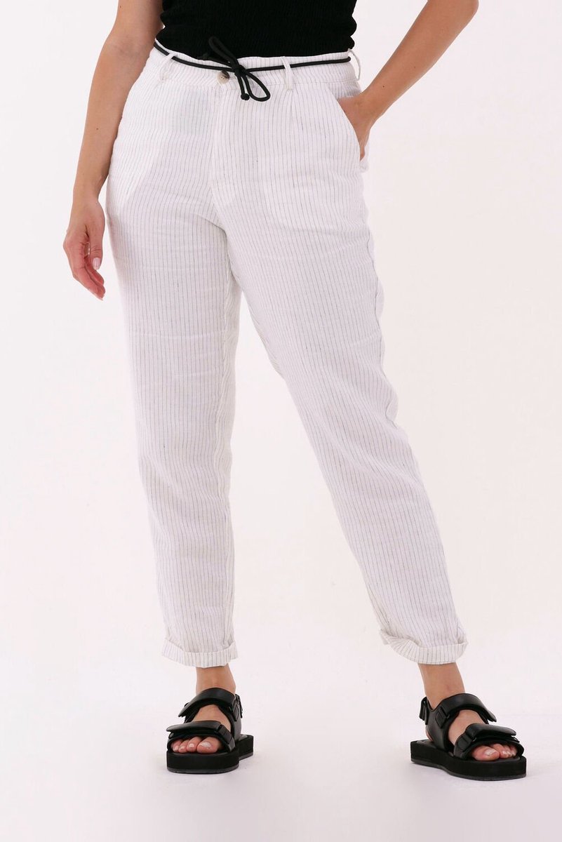 10days Striped Pants Broeken & Jumpsuits Dames - Jeans - Broekpak - Creme - Maat M