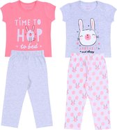 Neon grijze pyjama met konijnen - 2 paar / 92