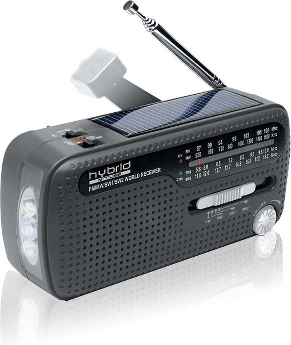 Radio avec batterie rechargeable, Bluetooth, FM/Am/SW1-5, avec lampe de  poche, câble de chargement USB inclus