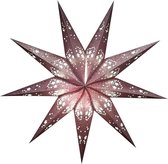 Floz Design luxe kerstster - papieren kerstster - roze met glitter - 60 cm - met verlichting- fairtrade