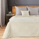 Oneiro’s Luxe Plaid RICKY Type 1 beige - 200 x 150 cm - wonen - interieur - slaapkamer - deken – cosy – fleece - sprei