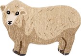 Clayre & Eef Vloerkleed Schaap 60x90 cm Bruin Beige Wol Tapijt