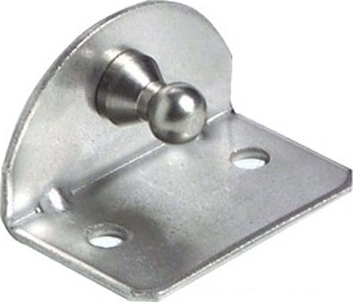 Zijplaatbevestiging voor gasveer - Ø10mm - 90 graden - RVS 316 - 30x50x30mm - Voor kogelkop