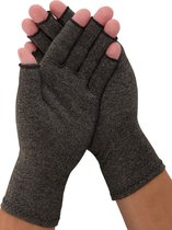 Dunimed Reuma Artritis Handschoenen + Antisliplaag – Compressie Handschoenen + Antisliplaag – Grijs - M