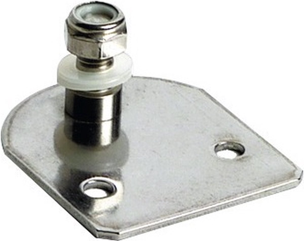 Zijplaatbevestiging voor gasveer - Ø10mm - Vlak model - RVS 316 - 45x35mm - T.b.v. kogelkop