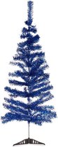 Krist+ Kunst kerstboom - klein - ijsblauw - 120 cm - metalen voet - kunstbomen