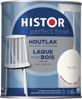 Histor Perfect Finish Houtlak Hoogglans - Krasvast & Slijtvast - Dekkend - 0.25L - RAL 9010 - Wit