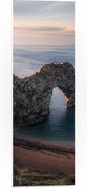 WallClassics - PVC Schuimplaat - Durdle Door - 20x60 cm Foto op PVC Schuimplaat (Met Ophangsysteem)