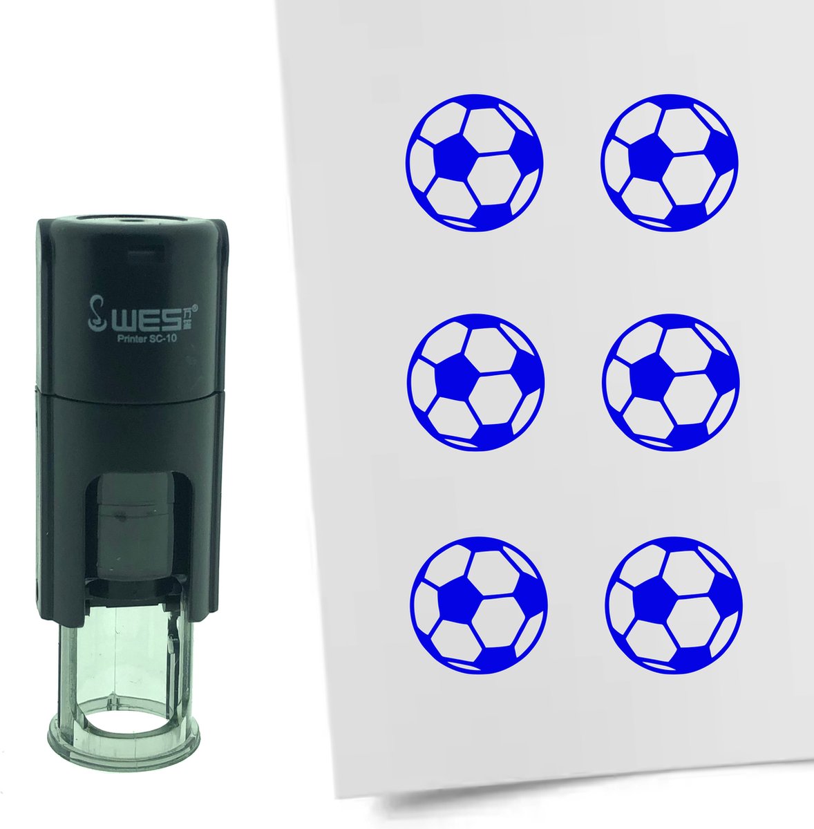 CombiCraft Stempel Voetbal 10mm rond - groene inkt