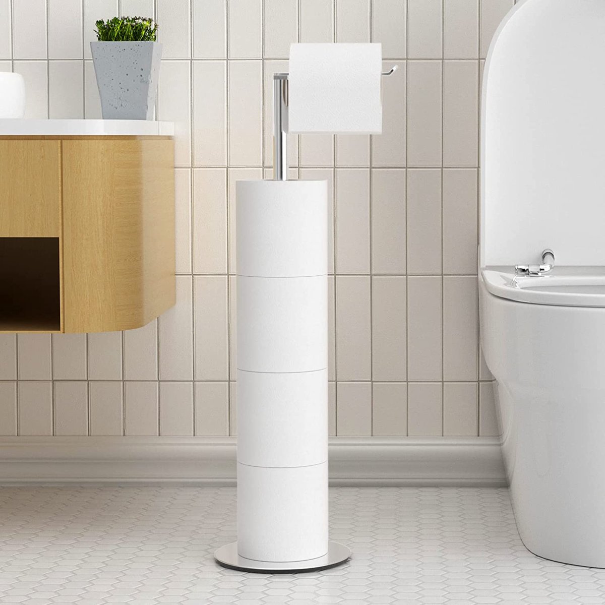 Glückstoff® Toiletpapieropslag [muurbevestiging mogelijk] van