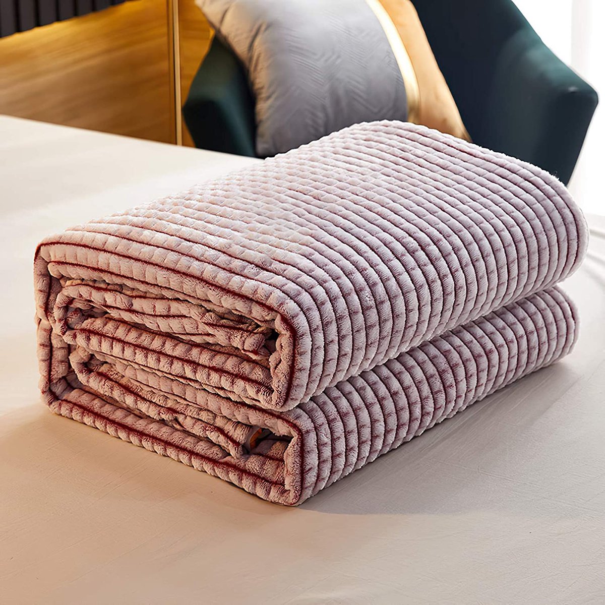Couverture Polaire En Flanelle Ultra Douce - 80x100 Cm, Bordeaux, Chaude Et Légère Pour Canapé Ou Lit