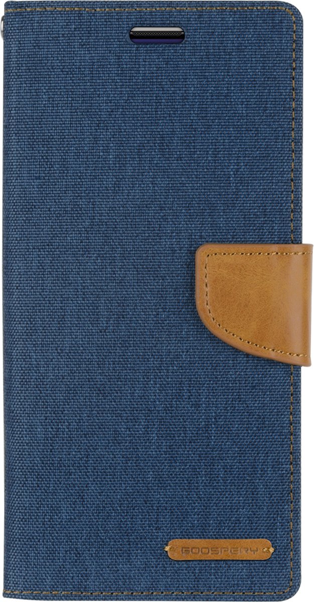 Huawei P30 Pro hoes - Mercury Canvas Diary Wallet Case - Blauw